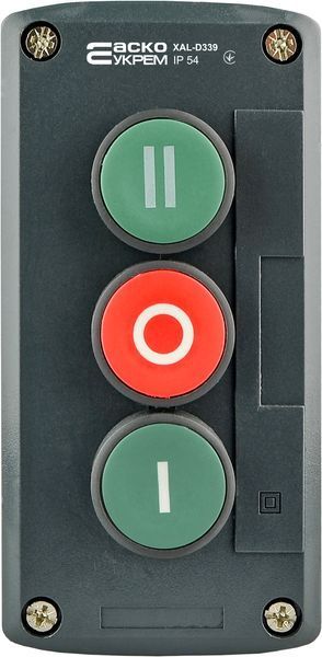Пост трехместный "Старт1-Старт2-Стоп" XAL-D339 A0140020067 фото