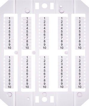 Маркировка клемм ESP-SHZ/1/1_10 (1-10, для пружин. клемм, 1,5 мм2) (100шт) 3903196 фото