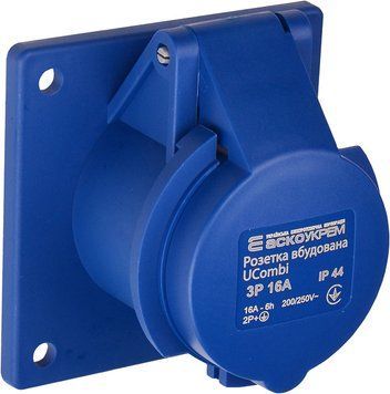 Розетка встраиваемая UCombi 3P 16A IP44 A0080010158 фото