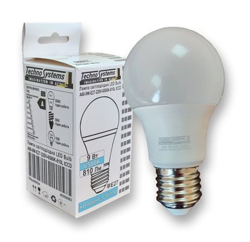 Лампа світлодіодна LED Bulb-A60-9W-E27-220V-6500K-810L ICCD TNSy5000254 фото