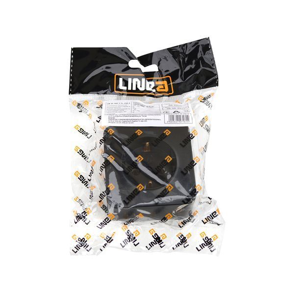 Розетка 2 места 2P без заземления 10А 250В черный LINEA LIN-EI-SK-2-10-250-B фото