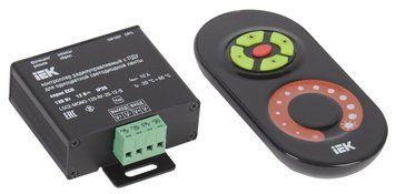 Контроллер с ПДУ радио MONO 1 канал 12В 10А 120Вт черный IEK-eco LSC2-MONO-120-RF-20-12-B фото
