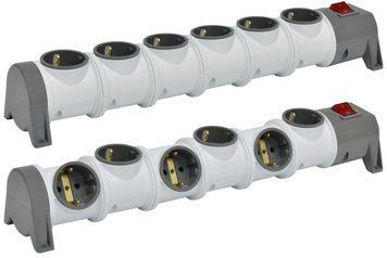 Блок для подовжувача 6-місний EC6-EMP (6x2Р+РЕ, Schuko, пустий, IP20, 16A, 250V) 4481028 фото