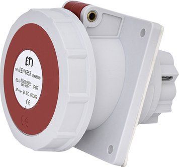 Розетка вбудована силова EEH-6353 IP67 (63A, 400V, 3P+N+PE) 4482089 фото