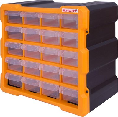 Органайзер пластиковий, e.toolbox.pro.18, 20-секційний 267х157х262мм t011018 фото
