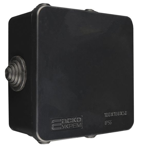 Розподільча коробка серії UAtmo Jet Black 100*100*50 (уп. 20шт) A0150170033 фото