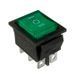 KCD2-203N G/B 220V Переключатель 1 клав. перекидной зеленый/подсв.