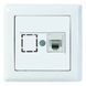 РК01-00-0-ББ Розетка компьютерная RJ45 (Cat5e) серия BOLERO (белый) IEK (EKB10-K01-01)
