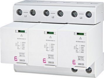 Ограничитель перенапряжения ETITEC SM T12 300/25 (3+0, 6p, TNC) 2440560 фото