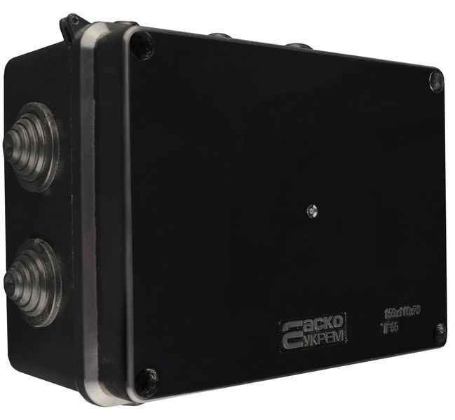 Розподільча коробка серії UAtmo Jet Black 150*110*70 (уп. 10шт) A0150170034 фото
