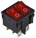 KCD1-6-2101N R+R/B 220V клав. Перемикач 2 червоний/підсв.