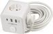 Удлинитель &laquo;куб&raquo; 3 гн. 3 м с з/к, 2 гн. USB + 1 гн.Type C, белый серии Ornat