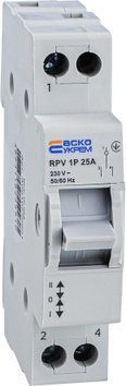 Ручний перемикач вводу (І-0-ІІ) RPV 1P 25A АСКО A0010220001 фото