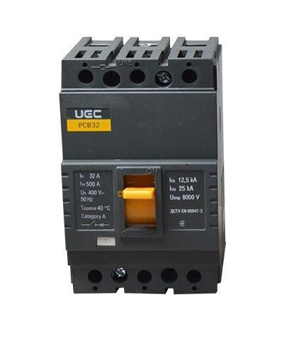 Автоматический выключатель PCB32 3Р 32А 25кА UEC MCCB-PCB-32-3-0032 фото