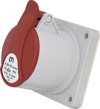 Розетка вбудована силова EER-1643 IP54 (16A, 400V, 3P+PE) 4482092 фото