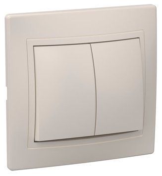 ВС10-2-0-ККм Выключатель 2кл 10А КВАРТА (кремовый) EVK20-K33-10-DM фото