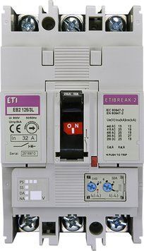 Автоматический выключатель EB2 125/3L 32A 25kA, 0.63-1In/6-12In 3P 4671022 фото