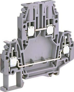 Клемма винтовая двухуровневая ЕSC2-DBC.4 (4 мм2, серая) 3903054 фото