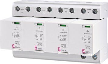 Ограничитель перенапряжения ETITEC SM T12 300/25 (4+0, 8p, TNC-S) 2440572 фото