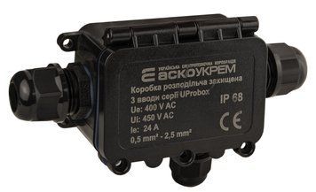 Коробка розподільча захищена; 3 вводи; IP68 серії UProbox A0280010002 фото