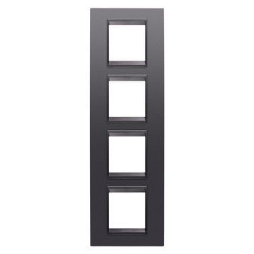 Рамка Chorusmart LUX 2+2+2+2M вертикальна сланець абсолют GEWISS GW16229YA фото