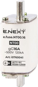 Запобіжник плавкий e.fuse.NT00.16, габарит 00, 16А i0760041 фото