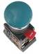 Кнопка АЄА-22 "Грибок" зелений d22мм 1з+1р