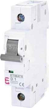 Автоматический выключатель ETIMAT 6 1p D 1 A (6kA) 2161504 фото