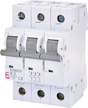 Автоматический выключатель ETIMAT 6 3p B 2А (6 kA) 2115510 фото