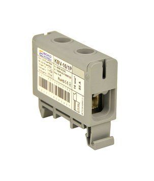 Клемма ввода силовая 16/1Р (85А) серая KBV A0130010162 фото