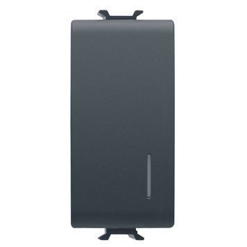 Вимикач з підсвіткою Chorusmart 1М 1P 16A чорний GEWISS GW12002 фото