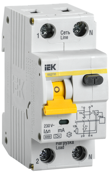 Автоматический выключатель дифференциального тока АВДТ32 C20 30мА MAD22-5-020-C-30 фото