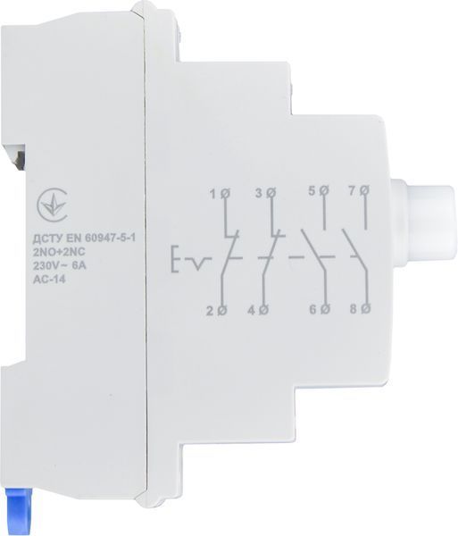 Модульна кнопка з фіксацією 2NO+2NC 230V АС МВF-22 біла A0150010112 фото