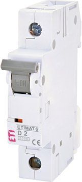 Автоматический выключатель ETIMAT 6 1p D 2A (6kA) 2161508 фото