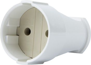 Розетка переносная e.socket.001.10.white, без из/к, 10А белая p017001 фото