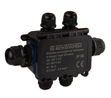 Коробка розподільча захищена; 6 вводів; IP68 серії UProbox A0280010006 фото