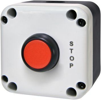 Кнопковий пост 1-модул. ESB1-V2 (Standart, "STOP", червона) 4771622 фото