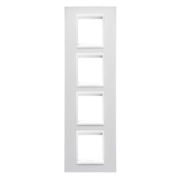 Рамка Chorusmart LUX 2+2+2+2M вертикальна монохром білий GEWISS GW16229YB фото
