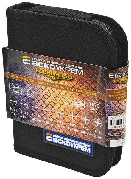 Набор отверток диэлектрических до 1кВ АСКО KOBRUM ISO CR-V (9шт) A0170100019 фото