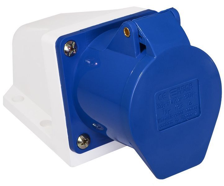 Розетка (гніздо) стаціонарна ГС 32А/3 2Р+РЕ (123) A0080040004 фото