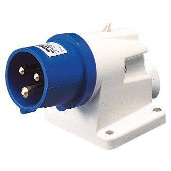 Вилка стаціонарна 90&deg; IEC 309 HP IP44 2P+E 16A 230V 6H GEWISS GW60404 фото