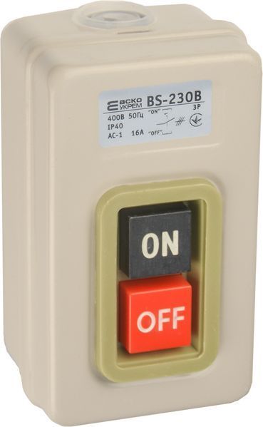 Вимикач-роз&rsquo;єднувач кнопковий BS-230B A0140020210 фото