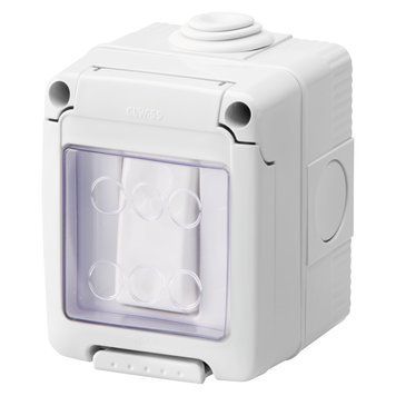 Вимикач в зборі 27 COMBI SYSTEM 1Р 16AX IP55 сірий GEWISS GW27831 фото