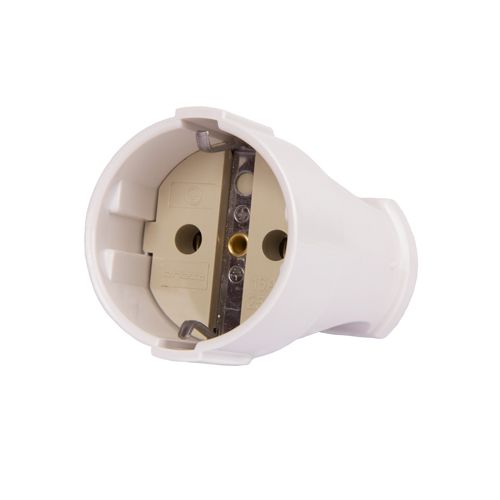 Розетка переносна e.socket.003.16.white, з з/к, 16А біла p017003 фото