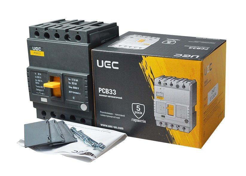 Автоматический выключатель PCB33 3Р 32А 35кА UEC MCCB-PCB-33-3-0032 фото