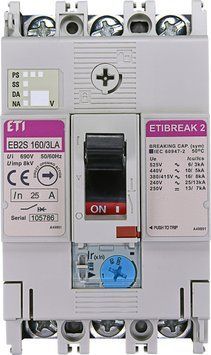 Автоматический выключатель EB2S 160/3LA 25A 16kA, 0.63-1In/фикс. 3P 4671879 фото