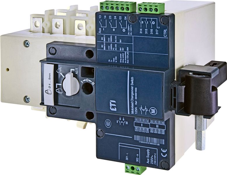 Перемикач навантаження перекидний з мотор-приводом MLBS 125 230VAC 4P CO ("1-0-2", 125А) 4661655 фото