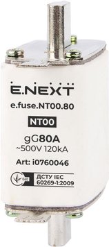 Запобіжник плавкий e.fuse.NT00.80, габарит 00, 80А i0760046 фото