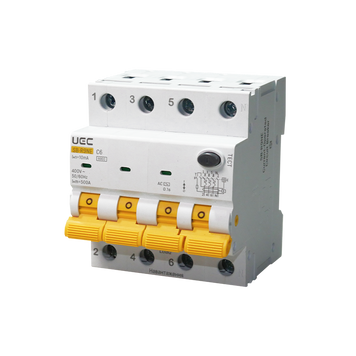 Автомат дифференциальной защиты SB-R9NE 4P C 6A 10мА тип AC 6кА UEC RCBO60-4-006-C-010-AC фото