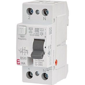 Реле дифференциальное (УЗО) 2p EFI6-P2 16/0,03 тип A (6kA) 2061260 фото